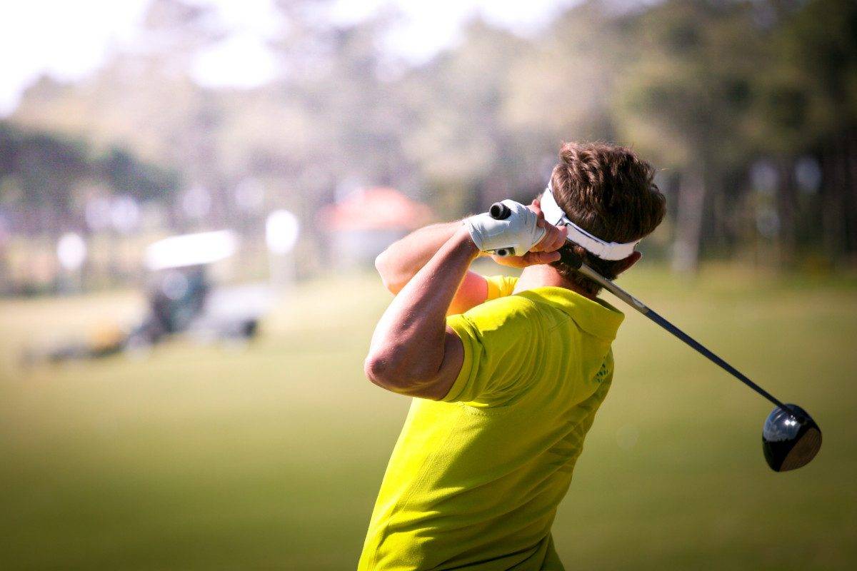 man golfer on a golf course