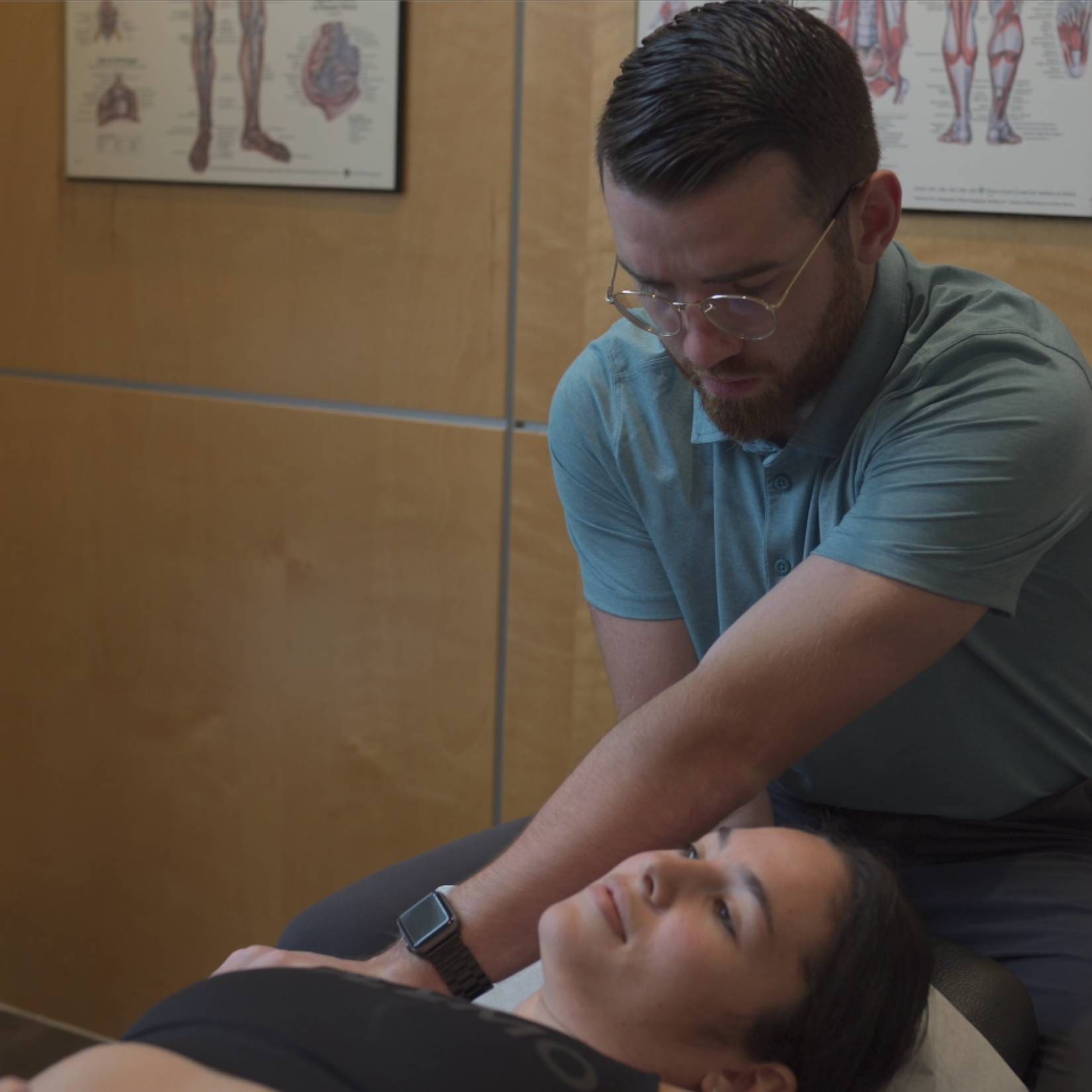 A Chiropractor Giving Back Treatment